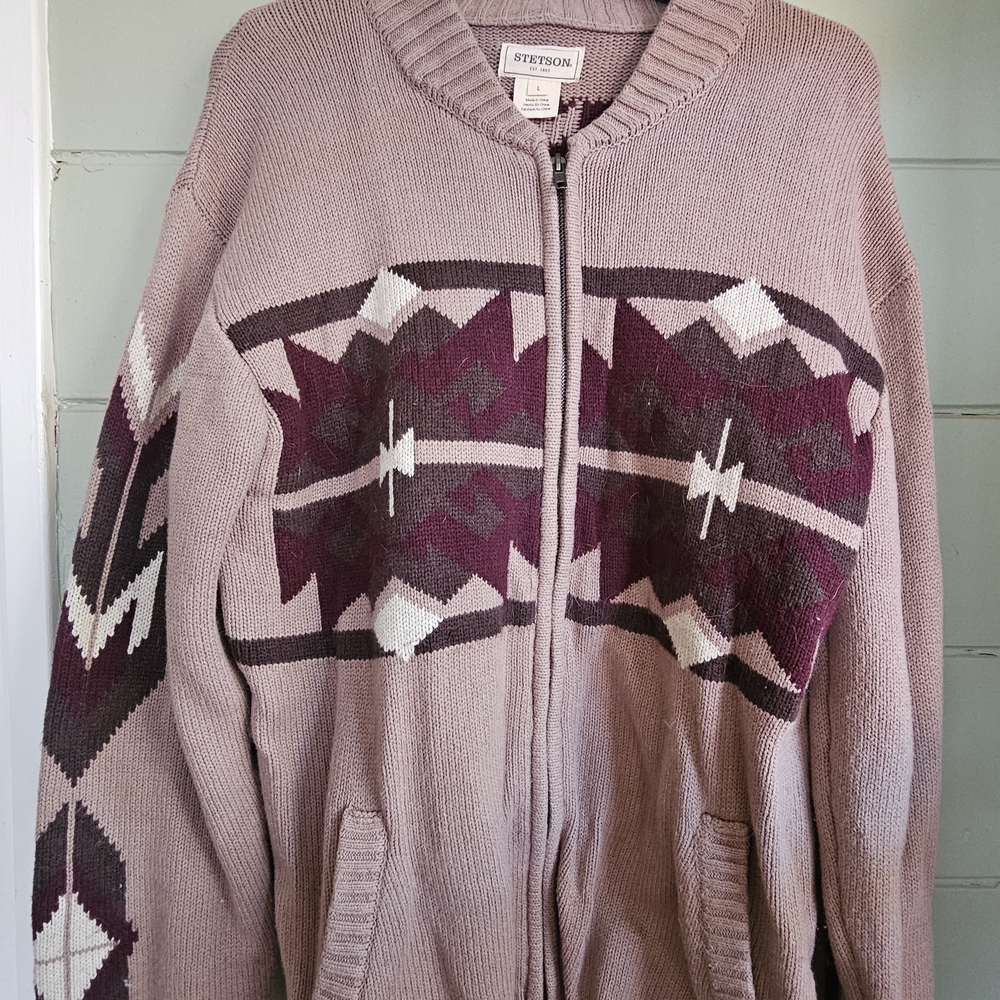 Aztec Patterned Sweater - Stetson Brand - Picture 2 of 6